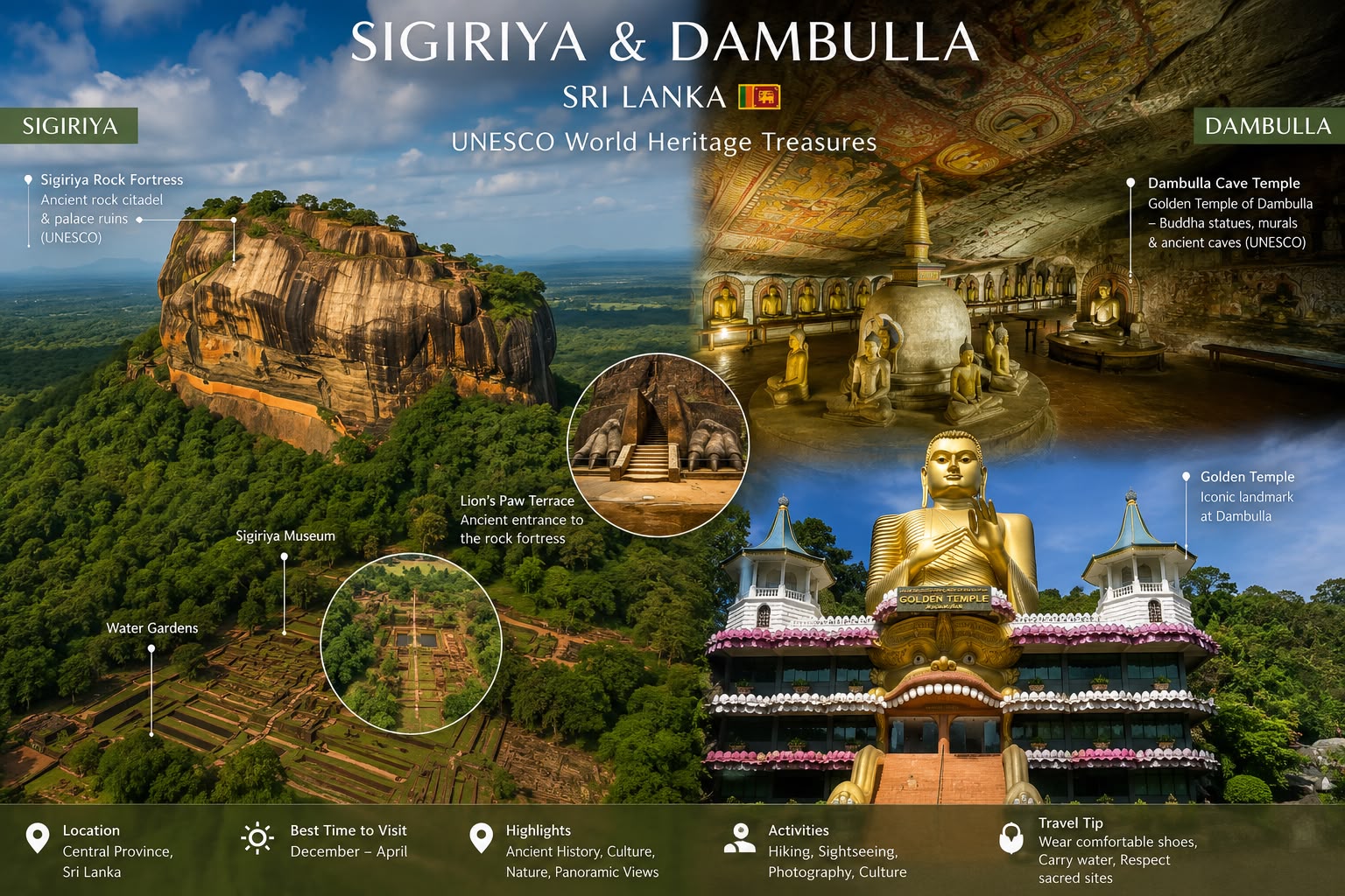 Sigiriya & Dambulla Heritage Day Tour